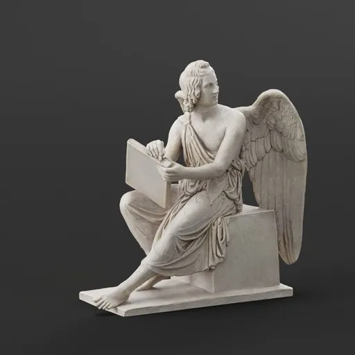 statue of Classic Angel with book