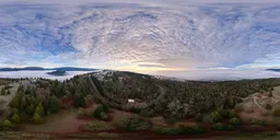 City Sunrise Foggy Morning