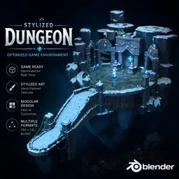 Stylized Dungeon with Snow