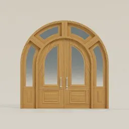 Grand Arched Double House Door