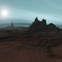 Sci-fi Alien Mountain Terrain