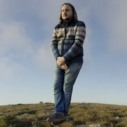 3D male model in casual attire for Blender, ideal for architectural visualization with no rigging.