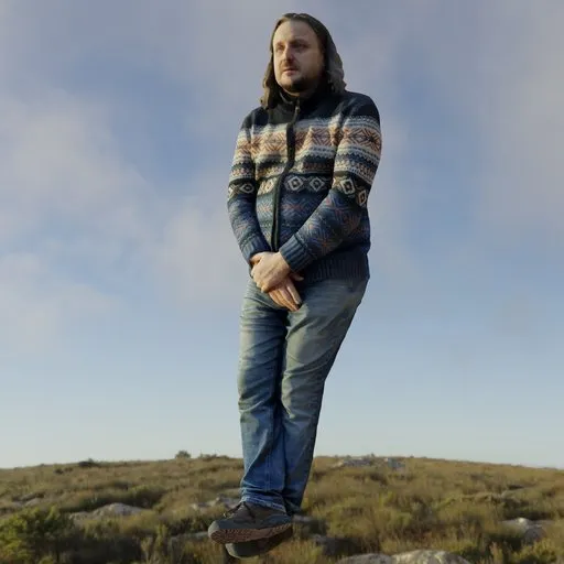 3D male model in casual attire for Blender, ideal for architectural visualization with no rigging.