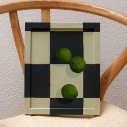 Limes and Checkers Painting