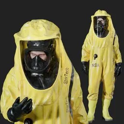 Hazmat Specialist Rigged Yellow Suit