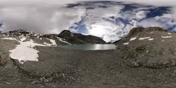 Mountain Glacier Lake Day