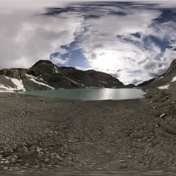 Mountain Glacier Lake Day