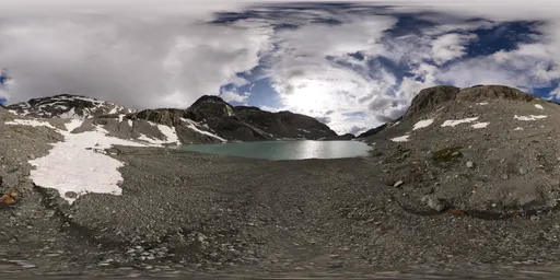 Mountain Glacier Lake Day