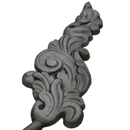 Realistic floral 3D model with detailed textures, designed for Blender, showcasing intricate quad topology for decoration.