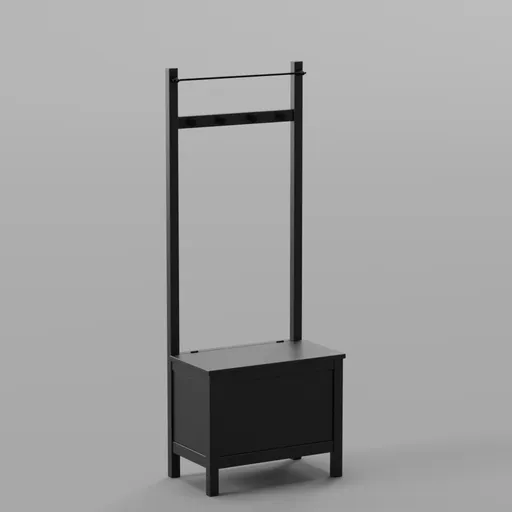 IKEA Hemnes storage bench black