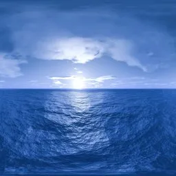 Cool Blue Ocean Horizon