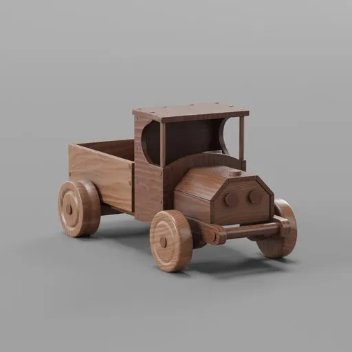 Vintage Wooden Toy Pickup Truck