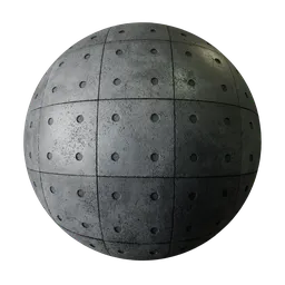 High-quality seamless PBR texture of concrete panels suitable for Blender 3D and other applications.