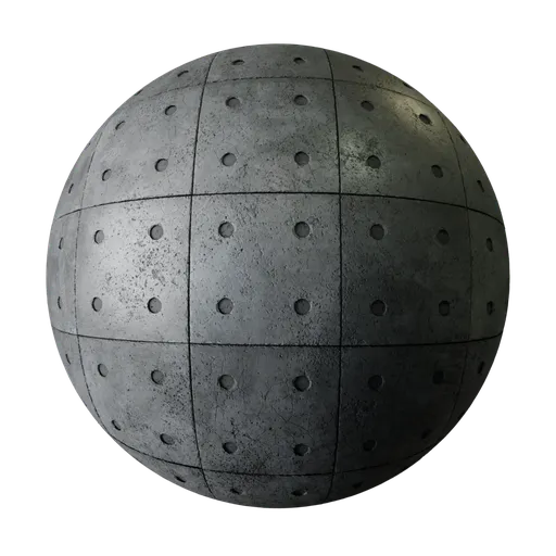High-quality seamless PBR texture of concrete panels suitable for Blender 3D and other applications.