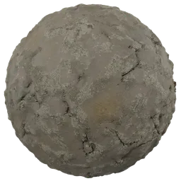 High-detail 4K PBR rocky mud material for Blender 3D, suitable for ground surfaces in realistic rendering.