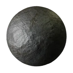 Wet Charcoal Limestone Rock