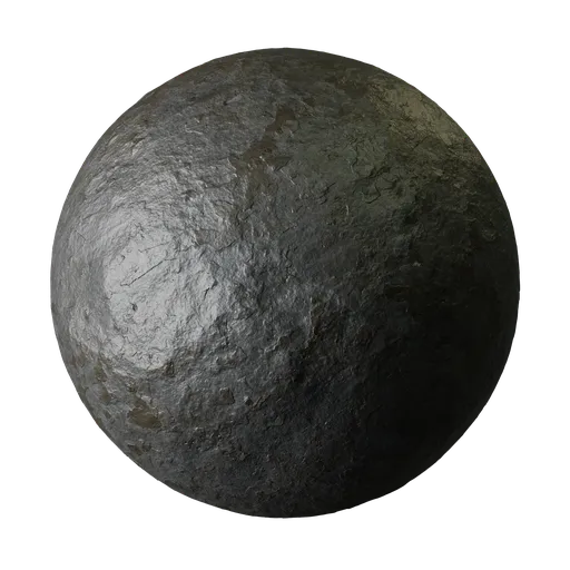 Wet Charcoal Limestone Rock