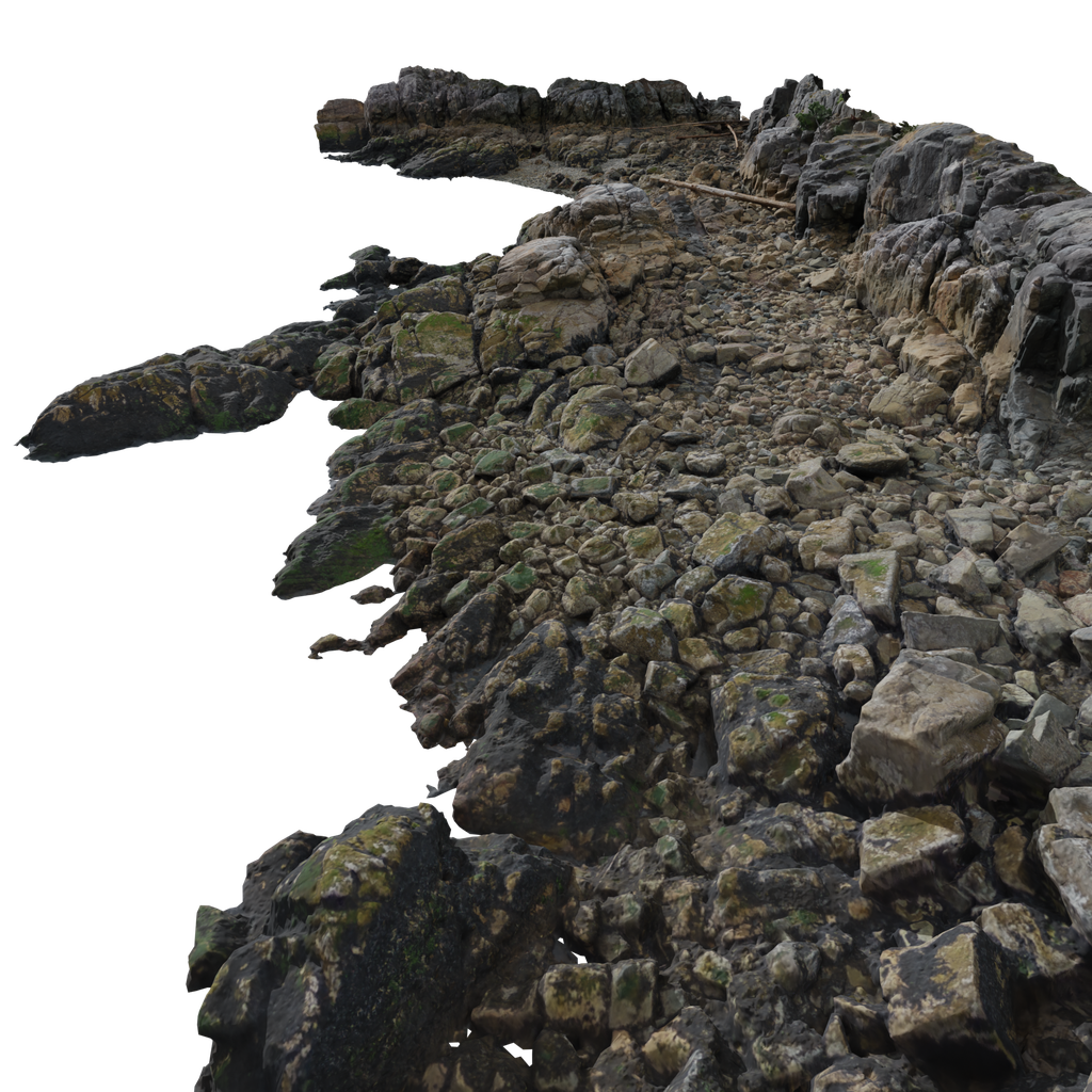Mountain Side Large Photoscan 3D Terrain models BlenderKit