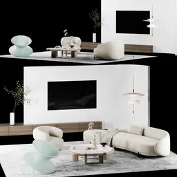 Modern Minimalism Furniture Set 2