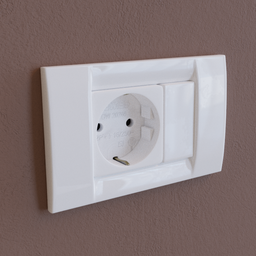 "Type-C Electrical Outlet for Blender 3D Model: GEWISS Inspired Design with Detailed Features and Connectors, Perfect for Industrial-Exterior Scenes in Europe, Asia, and South America. Rate us Now!"