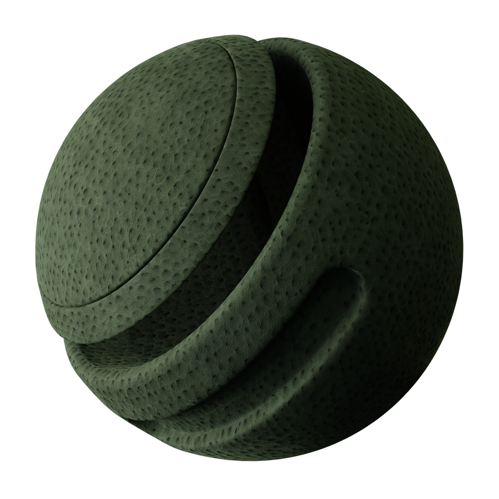 BlenderKit | Download the FREE Dark green suede Leather material