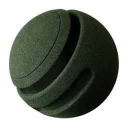 High-quality dark green suede leather texture for PBR material in Blender 3D and other modeling apps.