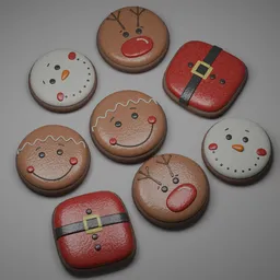 Cute Christmas Cookie - Santa / Snowman / Reindeer / Gingerbread man