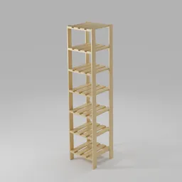 Wooden Storage Rack - Corner