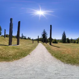 City Park Sunny Blue Sky