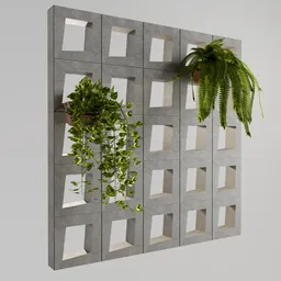 Cobogo and Plants