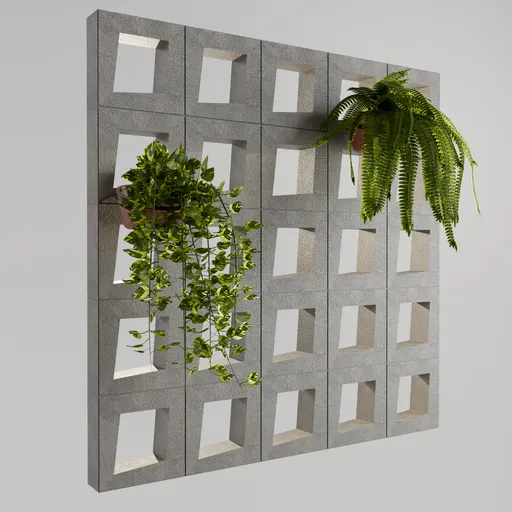 Cobogo and Plants