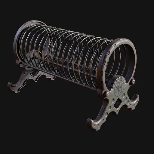 Antique Spring Coil Letter Holder