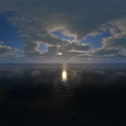 Cloudy sky at sunset