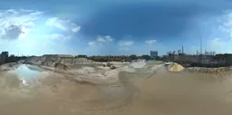Above the sand pile