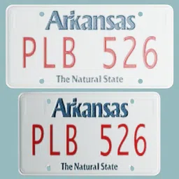 Alrkansas Licence plate PL