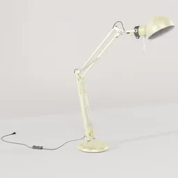 Realistic 3D model of an articulated desk lamp, perfect for Blender 3D projects.