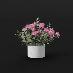 Pink Rose Planter