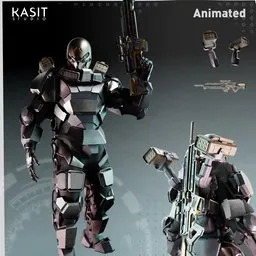 Robot Soldier Animated