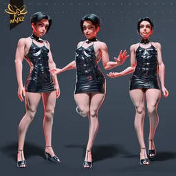 Cute bodybuilder with latex clothes