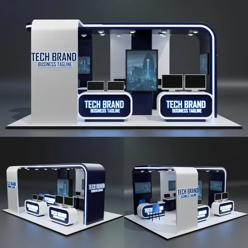 Modern Tech Exhibition Booth