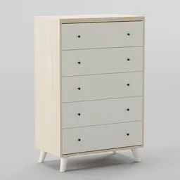Mori 800 5-drawer chest Stripedwhite
