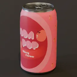 Soda Pop Can Cherry
