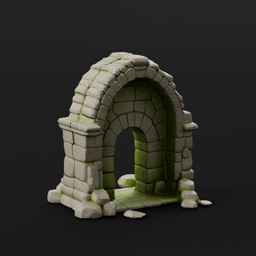 Stone Arch Ruin Architectural Structures models BlenderKit