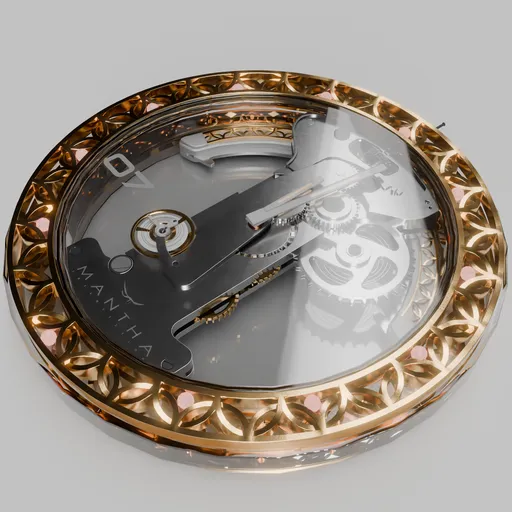 Ornate Mechanical Pocket Watch