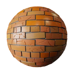 High-quality PBR stylized brick material for Blender, ideal for 3D artists and designers.
