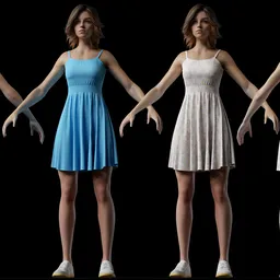 Summer Dress Girl Character