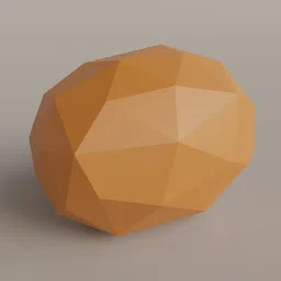 Low poly model of a kiwi for 3D design in Blender, ideal for games and VR applications.