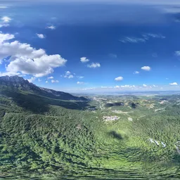 Highsky bluesky cloud green forest