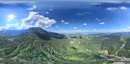 Highsky bluesky cloud green forest