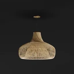 Curved Rattan Pendant Lamp